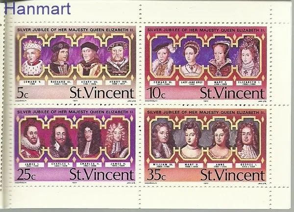 Znaczek St. Vincent 1976 Mi 459-470 Czyste **