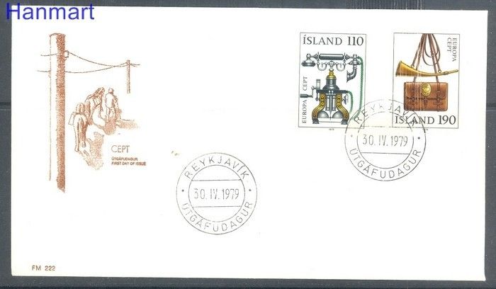 Znaczek Islandia 1979 Mi 539-540 FDC