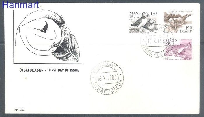 Znaczek Islandia 1980 FDC