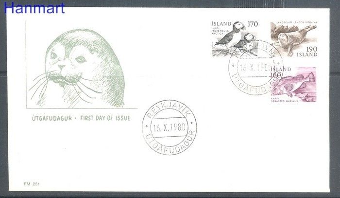 Znaczek Islandia 1980 FDC