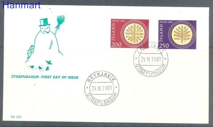 Znaczek Islandia 1981 Mi 574-575 FDC