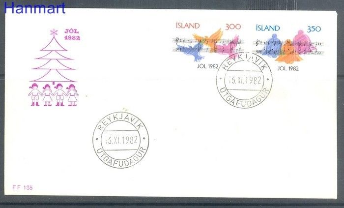 Znaczek Islandia 1982 Mi 590-591 FDC