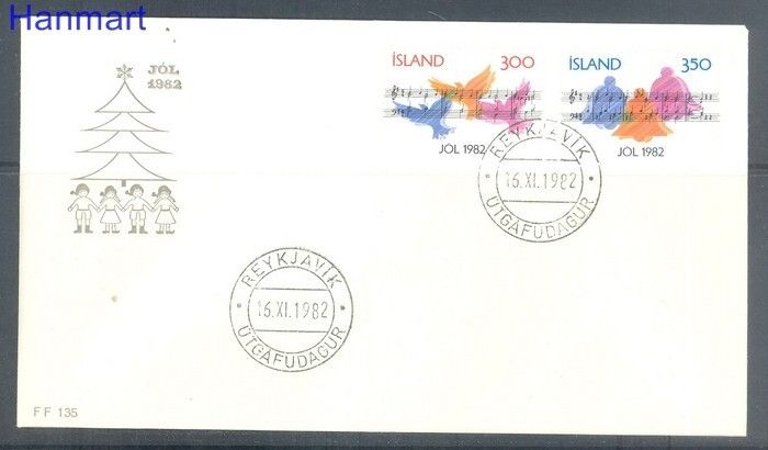 Znaczek Islandia 1982 Mi 590-591 FDC