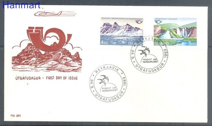 Znaczek Islandia 1983 Mi 596-597 FDC