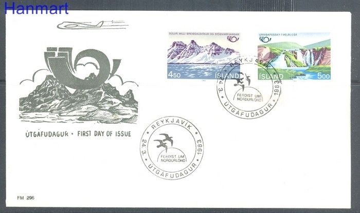 Znaczek Islandia 1983 Mi 596-597 FDC