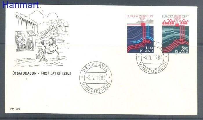 Znaczek Islandia 1983 Mi 598-599 FDC