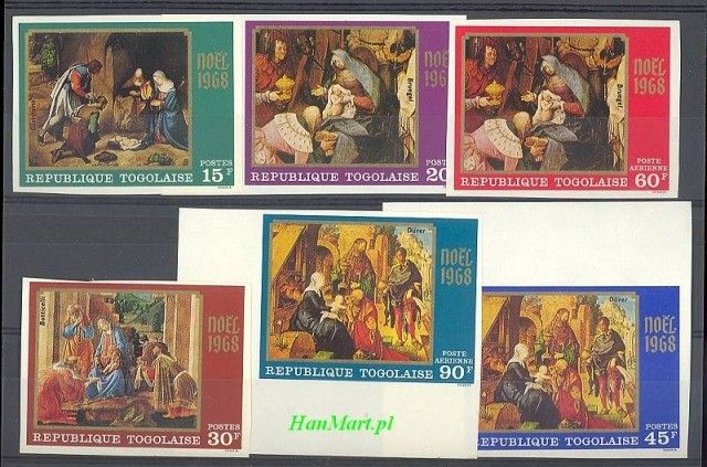 Znaczek Togo 1968 Mi 679-684B Czyste **