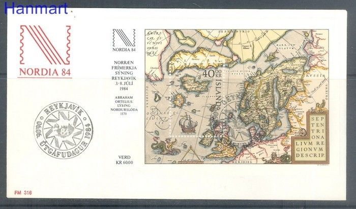 Znaczek Islandia 1984 FDC