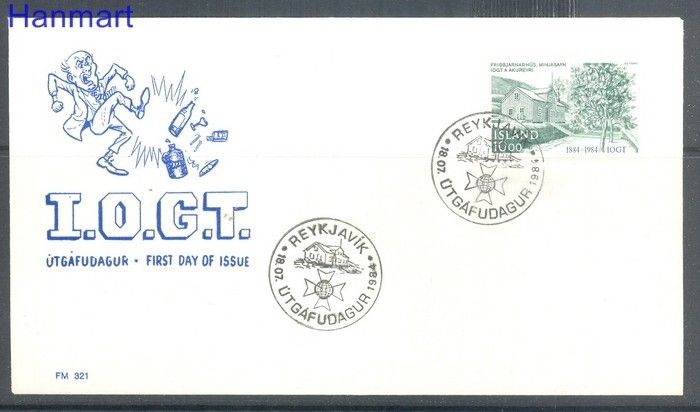 Znaczek Islandia 1984 FDC