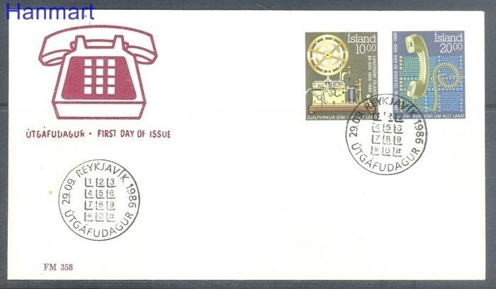 Znaczek Islandia 1986 Mi 658-659 FDC