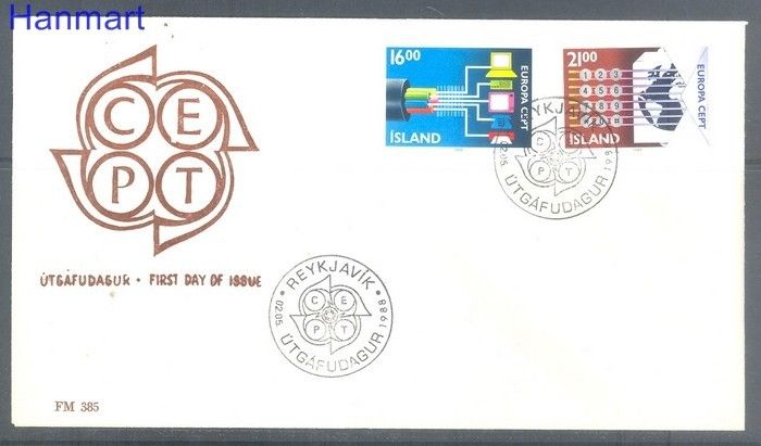 Znaczek Islandia 1988 Mi 682-683 FDC