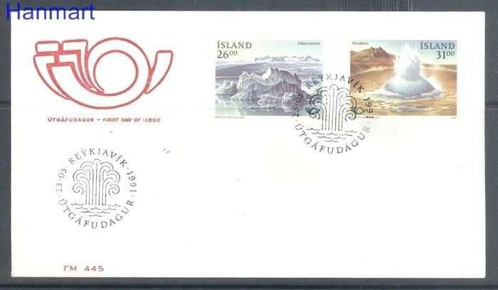 Znaczek Islandia 1991 Mi 747-748 FDC