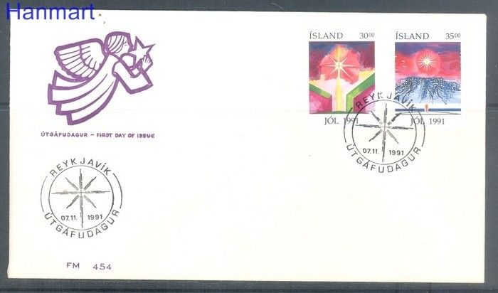 Znaczek Islandia 1991 Mi 758-759 FDC