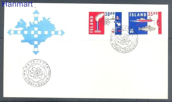 Znaczek Islandia 1992 Mi 766-767 FDC