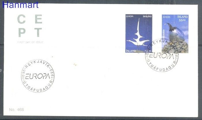 Znaczek Islandia 1993 Mi 786-787 FDC