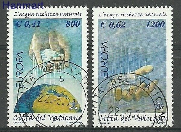 Znaczek Watykan 2001 Mi 1372-1373 Stemplowane