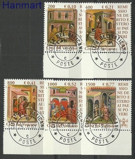 Znaczek Watykan 2001 Mi 1381-1385 Stemplowane