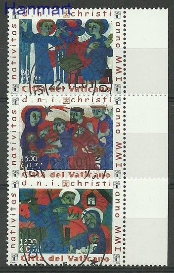 Znaczek Watykan 2001 Mi 1390-1392 Stemplowane