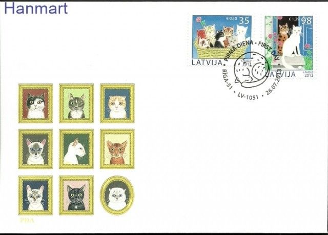 Znaczek Łotwa 2013 Mi 869-870 FDC