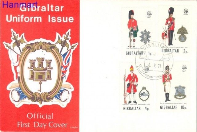 Znaczek Gibraltar 1971 Mi 279-282 FDC