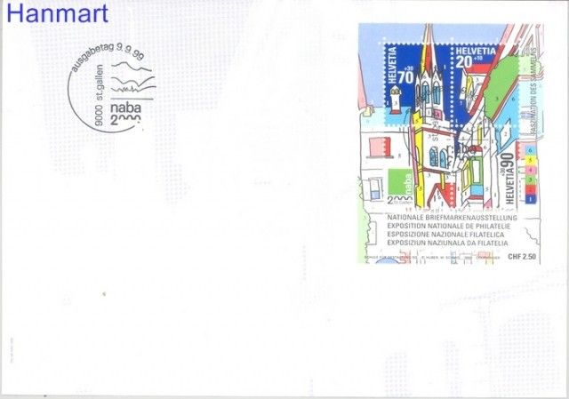 Znaczek Szwajcaria 1999 Mi bl 29 FDC