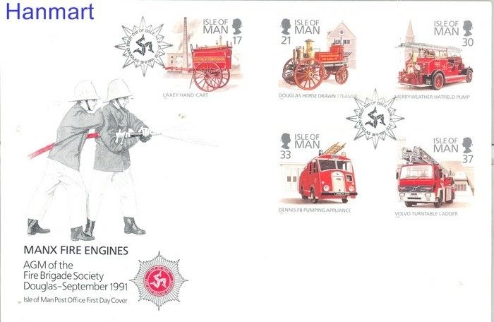 Znaczek Wyspa Man 1991 Mi 473-477 FDC