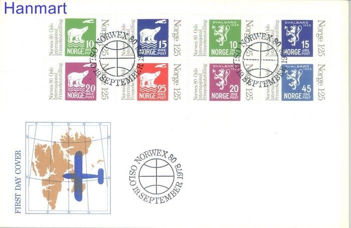 Znaczek Norwegia 1978 Mi 775-782 FDC