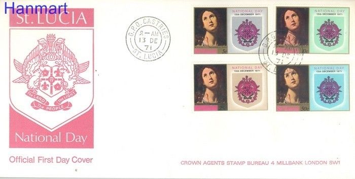 Znaczek Saint Lucia 1971 Mi 300-303 FDC