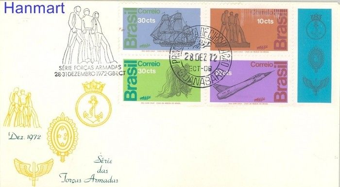 Znaczek Brazylia 1972 Mi 1356-1359 FDC