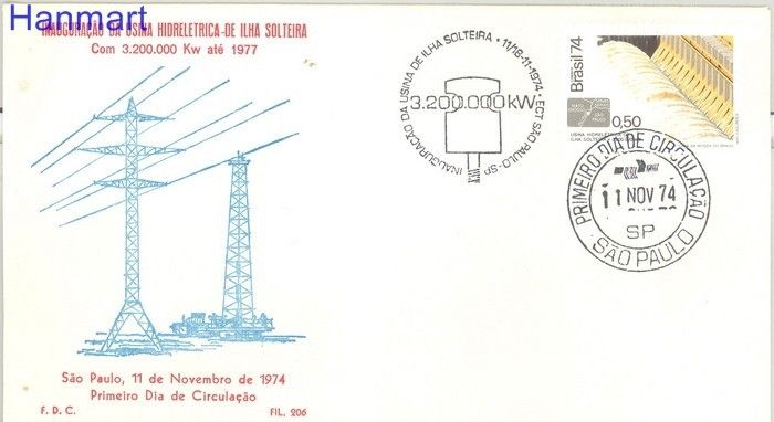 Znaczek Brazylia 1974 Mi 1462 FDC