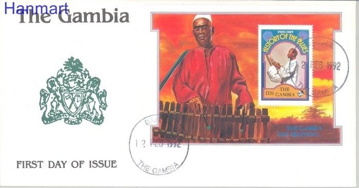 Znaczek Gambia 1992 Mi bl 143 FDC