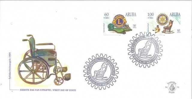 Znaczek Aruba 1998 Mi 219-220 FDC
