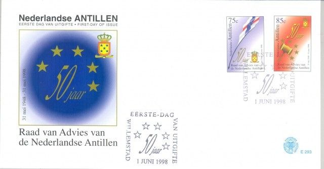 Znaczek Antyle Holenderskie 1998 Mi 961-962 FDC
