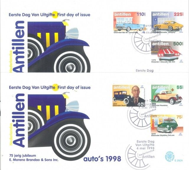 Znaczek Antyle Holenderskie 1998 Mi 955-960 FDC