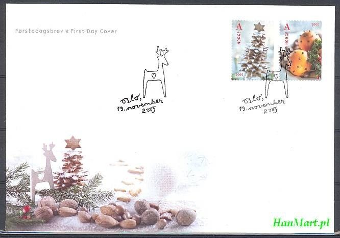 Znaczek Norwegia 2005 Mi 1558-1559 FDC