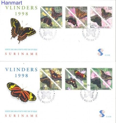 Znaczek Surinam 1998 Mi 1635-1646 FDC