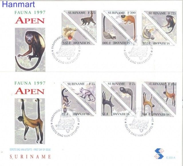 Znaczek Surinam 1997 Mi 1589-1600 FDC