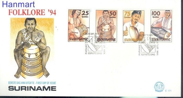 Znaczek Surinam 1994 Mi 1467-1470 FDC