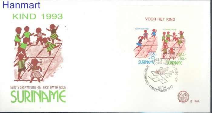 Znaczek Surinam 1993 Mi bl 61 FDC