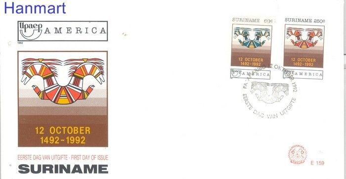 Znaczek Surinam 1992 Mi 1420-1421 FDC