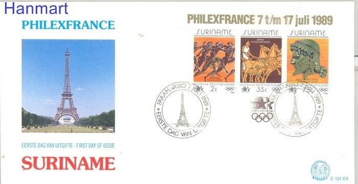 Znaczek Surinam 1989 Mi bl 50 FDC