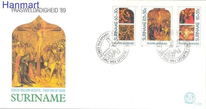Znaczek Surinam 1989 Mi 1291-1293 FDC