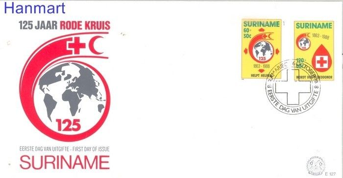 Znaczek Surinam 1988 Mi 1280-1281 FDC