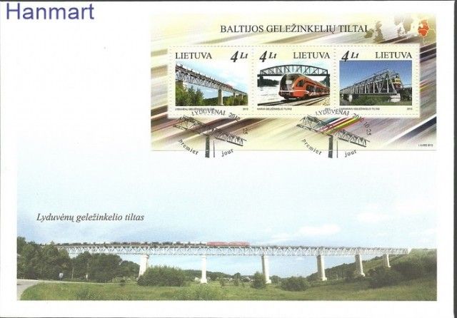 Znaczek Litwa 2012 Mi bl 46 FDC