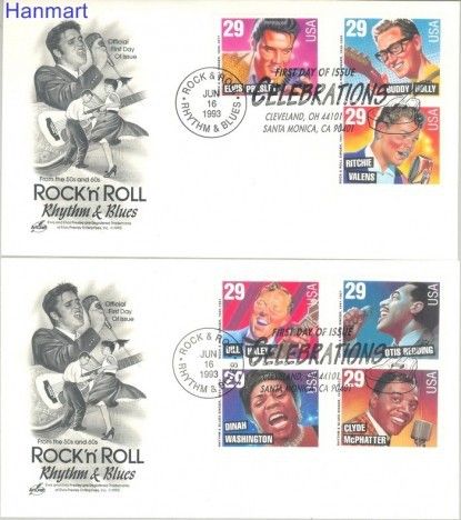 Znaczek USA 1993 Mi 2377-2383 FDC