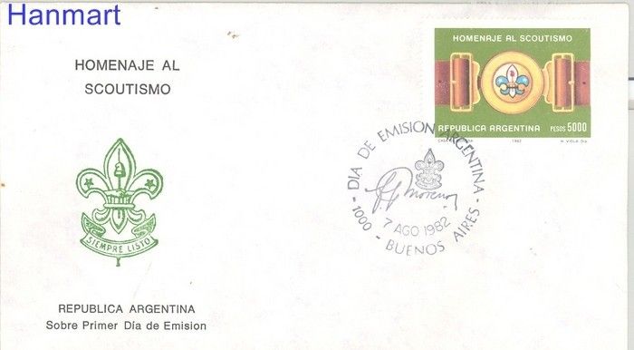 Znaczek Argentyna 1982 FDC