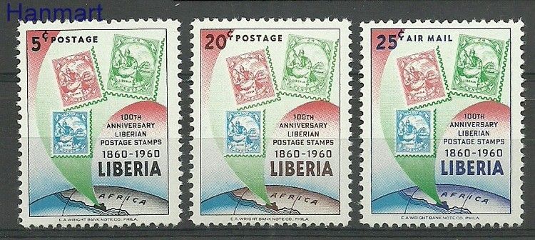 Znaczek Liberia 1960 Mi 557-559 Czyste **