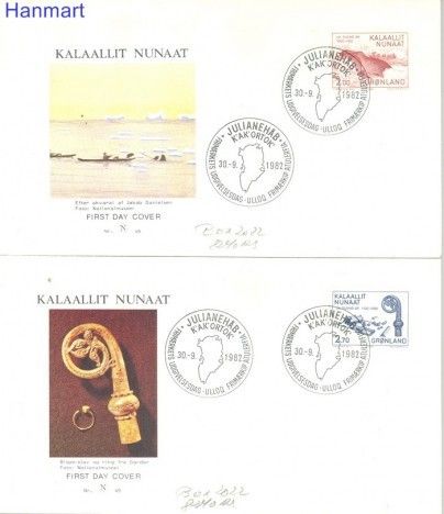 Znaczek Grenlandia 1982 Mi 138-139 FDC