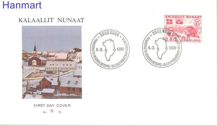 Znaczek Grenlandia 1986 Mi 163 FDC