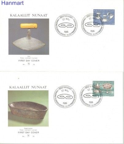 Znaczek Grenlandia 1986 Mi 165-166 FDC